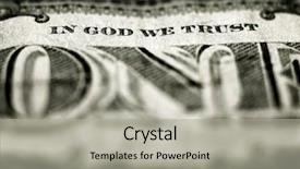  Presentation with dollar - Amazing slide set having prosperity america - closeup of one dollar bill backdrop and a light gray colored foreground