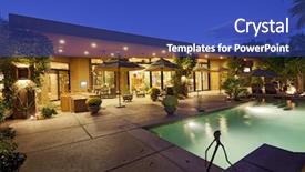  Presentation with prosperity - Colorful PPT theme enhanced with prosperity america - house exterior with swimming pool backdrop and a  colored foreground