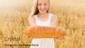  Presentation with prosperity - Presentation theme featuring prosperity harvesting and thanksgiving concept background and a yellow colored foreground