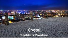  Presentation with prosperity - Beautiful presentation theme featuring prosperity road - empty footpath and panoramic modern backdrop and a dark gray colored foreground