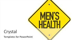  Presentation with mens health - Amazing presentation having prostate cancer - mens health sign isolated backdrop and a white colored foreground