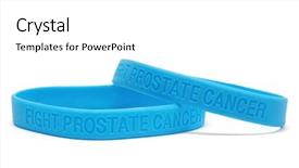  Presentation with prostate cancer - PPT layouts enhanced with prostate cancer bracelets background and a white colored foreground