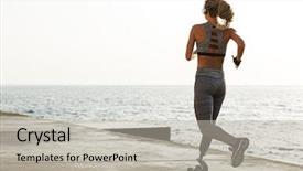  Presentation with prosthetic leg - Beautiful theme featuring prosthetics - back view of young disabled backdrop and a light gray colored foreground