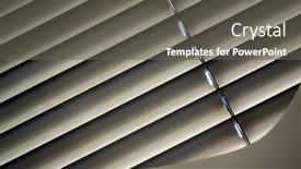  Presentation with heat - PPT theme featuring protect against heat and sun blinds are attached to a window background and a gray colored foreground