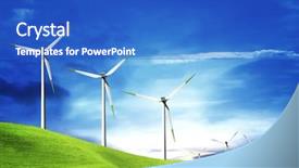  Presentation with texas windmill - Beautiful slides featuring sun wind - windmill in the mountains backdrop and a cobalt blue colored foreground