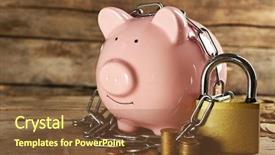  Presentation with chains - Theme enhanced with protect money - piggy bank and chains background and a tawny brown colored foreground
