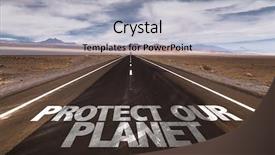  Presentation with desert - Cool new slides with protect our planet written backdrop and a light gray colored foreground