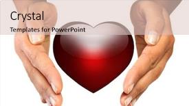  Presentation with heart medica - Beautiful PPT theme featuring protect your heart backdrop and a lemonade colored foreground