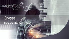  Presentation with privacy - Presentation design consisting of protect-your-privacy background and a gray colored foreground