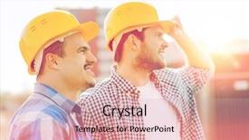  Presentation with teamwork - Slide deck consisting of protected areas - business building teamwork and people background and a lemonade colored foreground