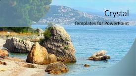  Presentation with marine - Amazing slide set having protected areas - marine sanctuary trieste located backdrop and a light blue colored foreground