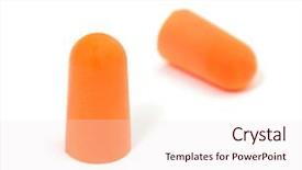  Presentation with two roads - Amazing presentation having protected hearing ear plugs - two earplugs on white background backdrop and a sky blue colored foreground