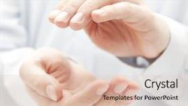  Presentation with caring hands - Amazing slide set having protecting hands backdrop and a lemonade colored foreground