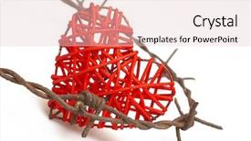  Presentation with forbidden love - PPT layouts with protecting heart - forbidden love prisoner of love background and a lemonade colored foreground