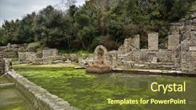  Presentation with albania - Colorful theme enhanced with civil protection - butrint is the albania's major backdrop and a tawny brown colored foreground