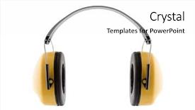  Presentation with hearing - PPT theme consisting of protection against noise hearing protection background and a white colored foreground
