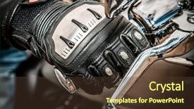  Presentation with motorcycle racing - Slide set with protection from falls and accident background and a tawny brown colored foreground