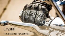  Presentation with motorcycle racing - Amazing slides having protection from falls and accident backdrop and a coral colored foreground