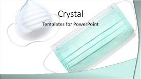  Presentation with mask - Amazing presentation having protection masks under the white backdrop and a white colored foreground