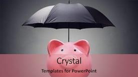  Presentation with umbrella protection - Audience pleasing PPT layouts consisting of protection safe investment or banking backdrop and a coral colored foreground