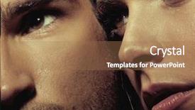  Presentation with german shepherd two young puppys - Slide deck with protection woman - two young lovers background and a coral colored foreground