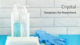  Presentation with latex gloves - Slide deck featuring protective-equipment-for-prevention background and a white colored foreground