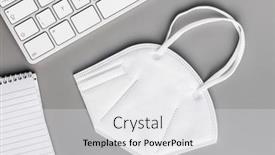  Presentation with kn95 - Cool new PPT theme with protective-face-mask-kn95-respirator backdrop and a white colored foreground