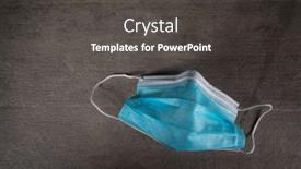  Presentation with face mask - Slide set consisting of protective-face-mask-on-stone background and a dark gray colored foreground