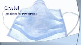  Presentation with face mask - Cool new presentation theme with protective face mask on white backdrop and a  colored foreground