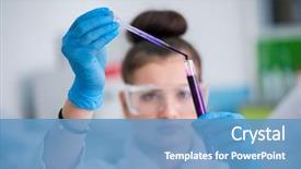  Presentation with making medicine - Amazing theme having protective glasses making chemistry backdrop and a teal colored foreground