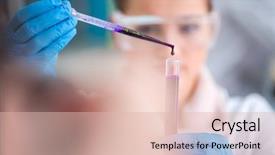  Presentation with making medicine - Theme enhanced with protective glasses making chemistry background and a lemonade colored foreground