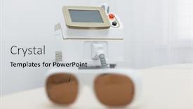  Presentation with hair spa - Presentation design consisting of protective-glasses-on-laser-epilation background and a light gray colored foreground