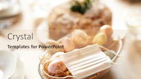  Presentation with coronavirus - Presentation theme enhanced with protective-mask-on-easter-table background and a lemonade colored foreground