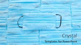  Presentation with sickness - Beautiful slide deck featuring protective-medical-antibacterial-blue-face backdrop and a light blue colored foreground