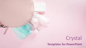  Presentation with medical bacteria - Theme with protective-medical-mask-sanitizer-gel background and a lemonade colored foreground