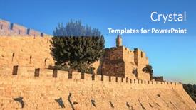  Presentation with powerful - Presentation design with protective-powerful-walls and a teal colored foreground