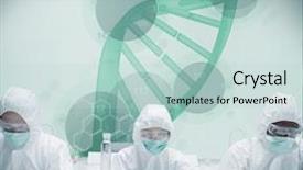  Presentation with dna - Amazing presentation theme having protective suit with futuristic backdrop and a lemonade colored foreground