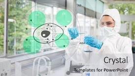  Presentation with pointer green - Beautiful presentation design featuring artillery cannon from 19th century backdrop and a gray colored foreground