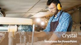  Presentation with press tool - PPT layouts having protectors working with drill press background and a coral colored foreground