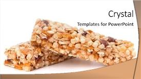  Presentation with healthy - Audience pleasing slide deck consisting of cereal bar snacks - healthy munchies isolated on white backdrop and a white colored foreground