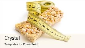  Presentation with muesli - Slide set featuring measuring tape on white background and a lemonade colored foreground