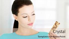  Presentation with candy cane christmas - Amazing presentation design having woman eating cereal candy bar backdrop and a lemonade colored foreground