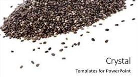 Presentation with seed - Cool new presentation theme with chia seeds close up isolated backdrop and a white colored foreground