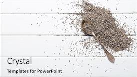  Presentation with spoon - Slide deck enhanced with chia seeds in spoon background and a white colored foreground