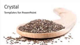  Presentation with organic dry chia seeds - Amazing slide set having chia seeds on a white backdrop and a white colored foreground