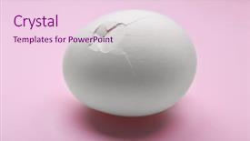  Presentation with cracked - Slides with protein cell - cracked egg on pink background background and a lemonade colored foreground