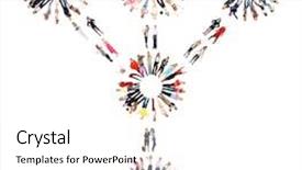  Presentation with diversity - Colorful presentation theme enhanced with people diversity workforce concept backdrop and a white colored foreground