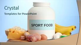 Presentation with protein food - Slide deck featuring  background and a  colored foreground