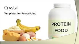  Presentation with protein food - Amazing presentation design having  backdrop and a  colored foreground