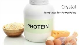  Presentation with protein food - Cool new slide deck with  backdrop and a  colored foreground